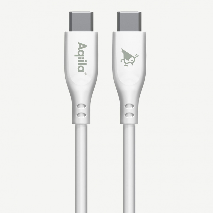 Aqiila Cablebird Charging Cable USB C-C 60W White in the group Other / Accessories for phone and tablet at Campingvaruhuset i Norden AB (84010)