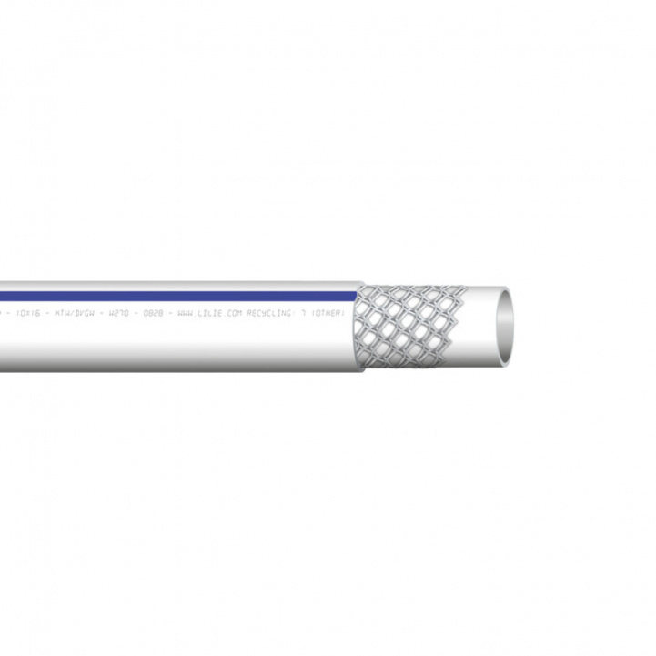 Cold Water Hose White-Blue Inner Diameter 12 mm in the group Water & Sanitation / Water / Water hoses & Hose reels at Campingvaruhuset i Norden AB (84024)