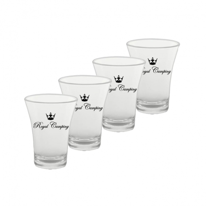 Royal Camping Shot Glass 4cl 4-Pack in the group Household & Kitchen / Serving / Glass & Mugs / Nubbe shot glass at Campmarket (84136)