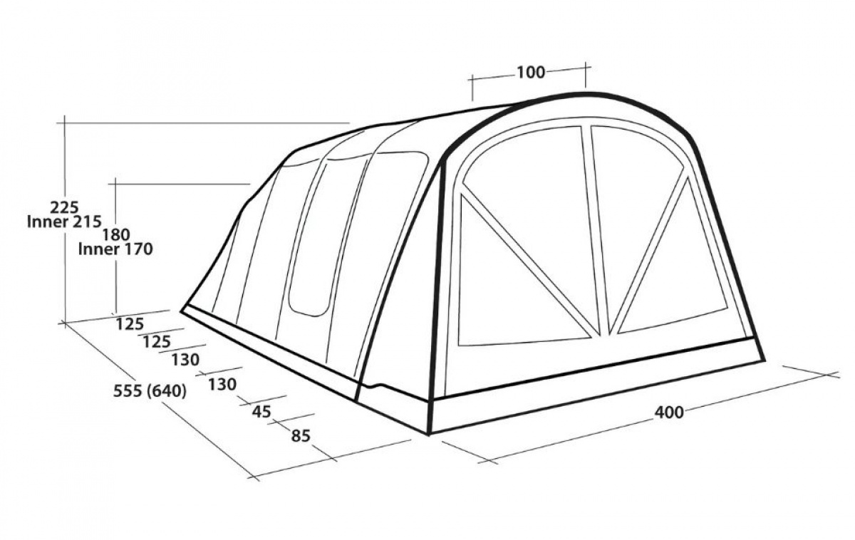 Outwell Alabama 6 Air TC in the group Outdoor / Camping tent / Family Tents at Campingvaruhuset i Norden AB (84151)