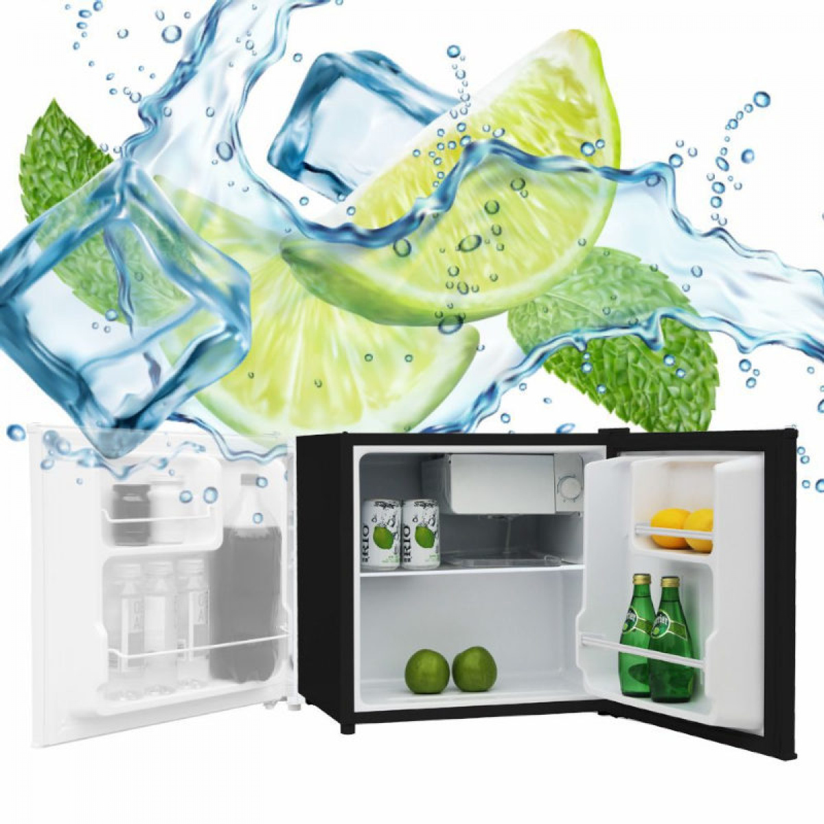 Manta Refrigerator 46L 230V Silver-Black in the group Caravan & Motorhome / Heat, Cold & Ventilation / Refrigerators & Coolers / Other Refrigerators/Freezers at Campingvaruhuset i Norden AB (84278)