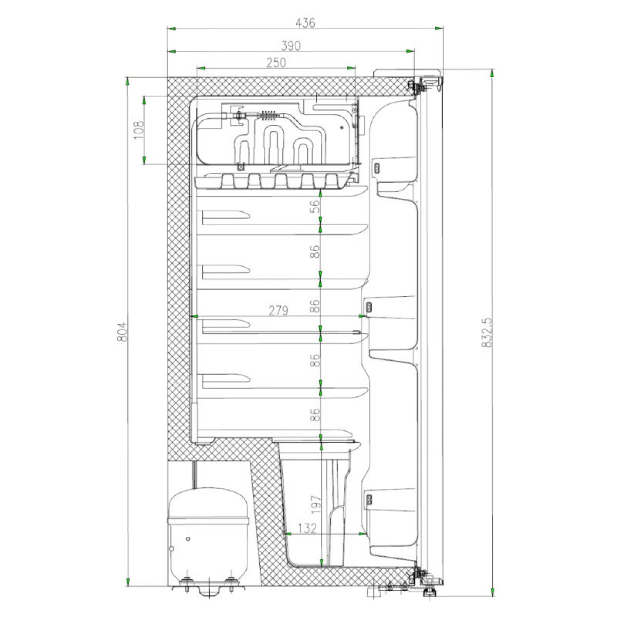 Manta Refrigerator 91L 230V Black in the group Caravan & Motorhome / Heat, Cold & Ventilation / Refrigerators & Coolers / Other Refrigerators/Freezers at Campingvaruhuset i Norden AB (84279)
