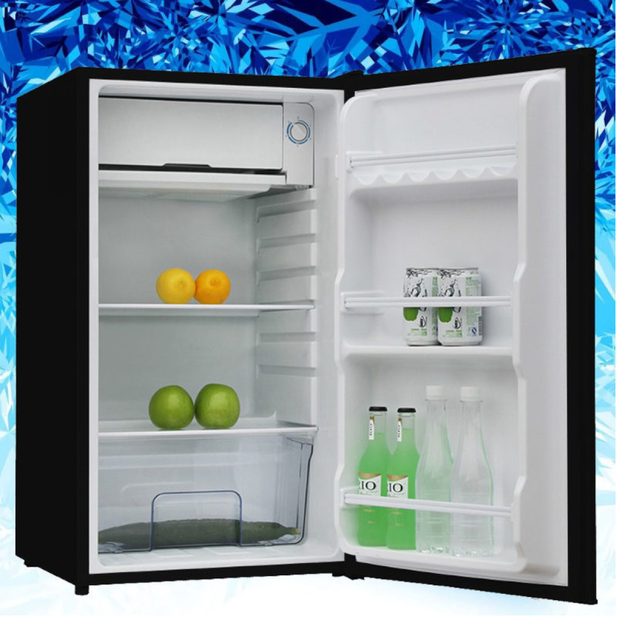 Manta Refrigerator 91L 230V Silver-Black in the group Caravan & Motorhome / Heat, Cold & Ventilation / Refrigerators & Coolers / Other Refrigerators/Freezers at Campingvaruhuset i Norden AB (84280)