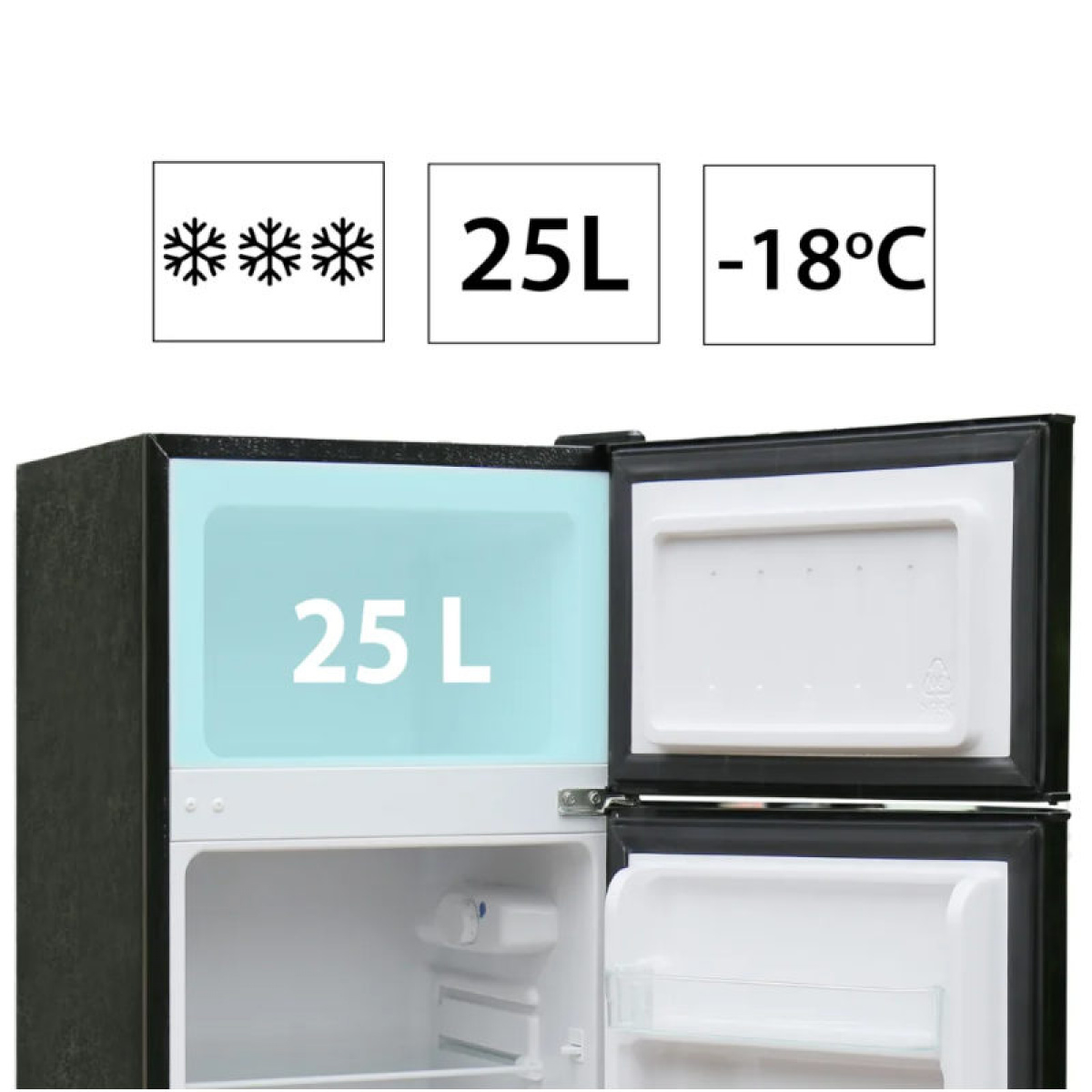 Manta Fridge and Freezer 88L Silver-Black in the group Caravan & Motorhome / Heat, Cold & Ventilation / Refrigerators & Coolers / Other Refrigerators/Freezers at Campmarket (84282)