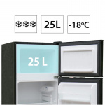 Manta Fridge and Freezer 88L Silver-Black