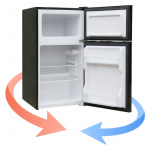 Manta Fridge and Freezer 88L Silver-Black