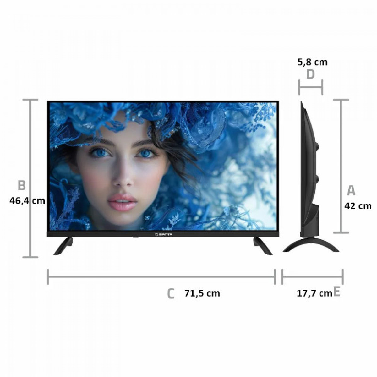 MANTA LED TV 32 inches 230v in the group Caravan & Motorhome / Electronics / TV, Image & Sound / TV at Campmarket (84285)