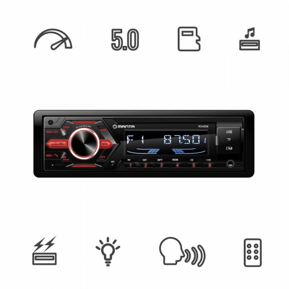 Manta Car Stereo Ottawa RS4508 in the group Caravan & Motorhome / Electronics / TV, Image & Sound at Campingvaruhuset i Norden AB (84289)