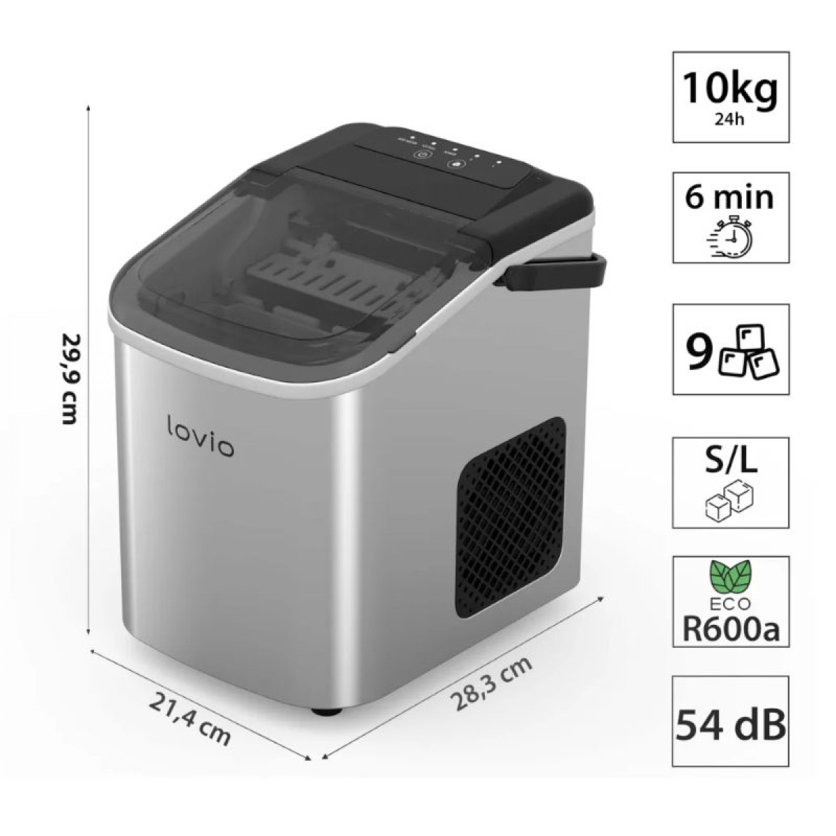 Lovio Ice Machine Crystal Ice in the group Caravan & Motorhome / Heat, Cold & Ventilation / Refrigerators & Coolers / Other Refrigerators/Freezers at Campingvaruhuset i Norden AB (84291)