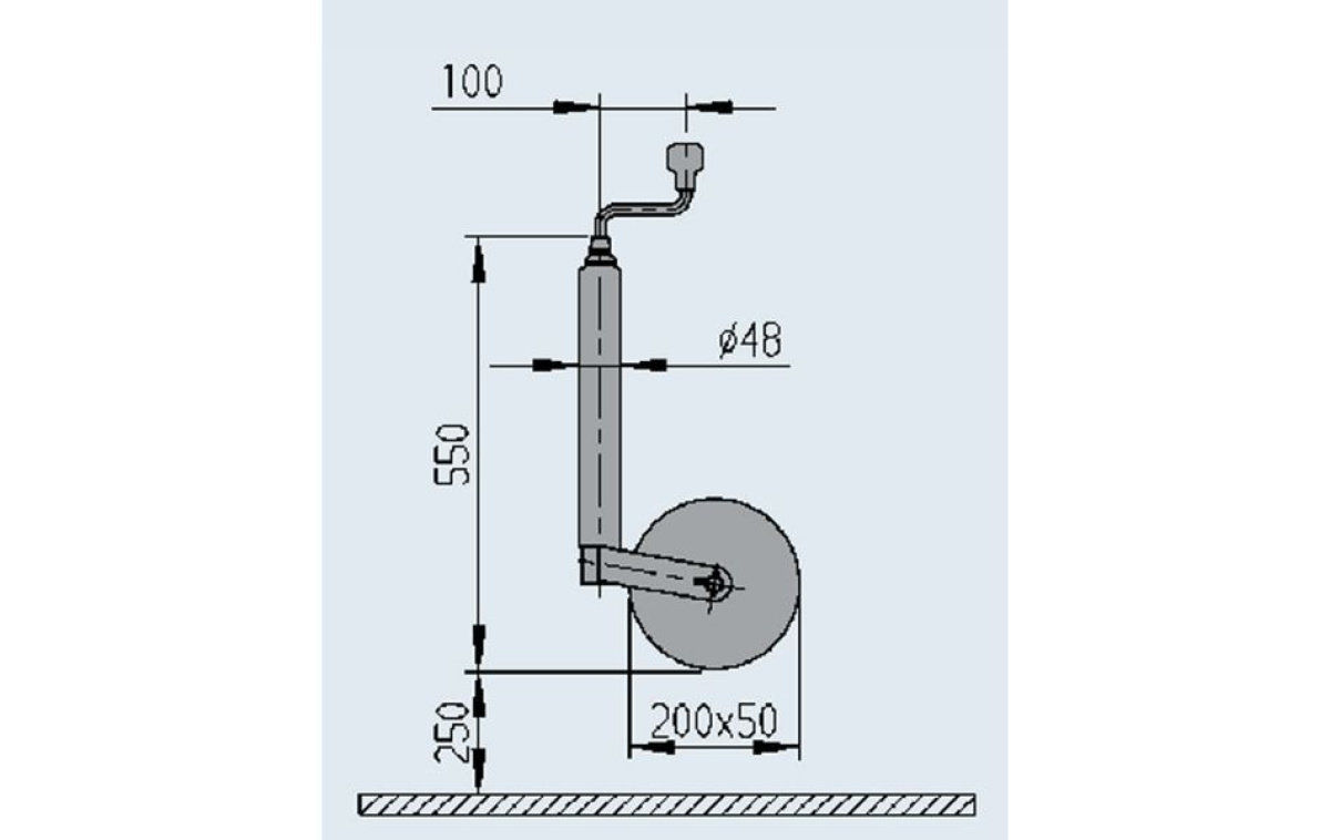 AL-KO Jockey Wheel with Foot Brake in the group Caravan & Motorhome / Chassis / Training wheels at Campingvaruhuset i Norden AB (84351)