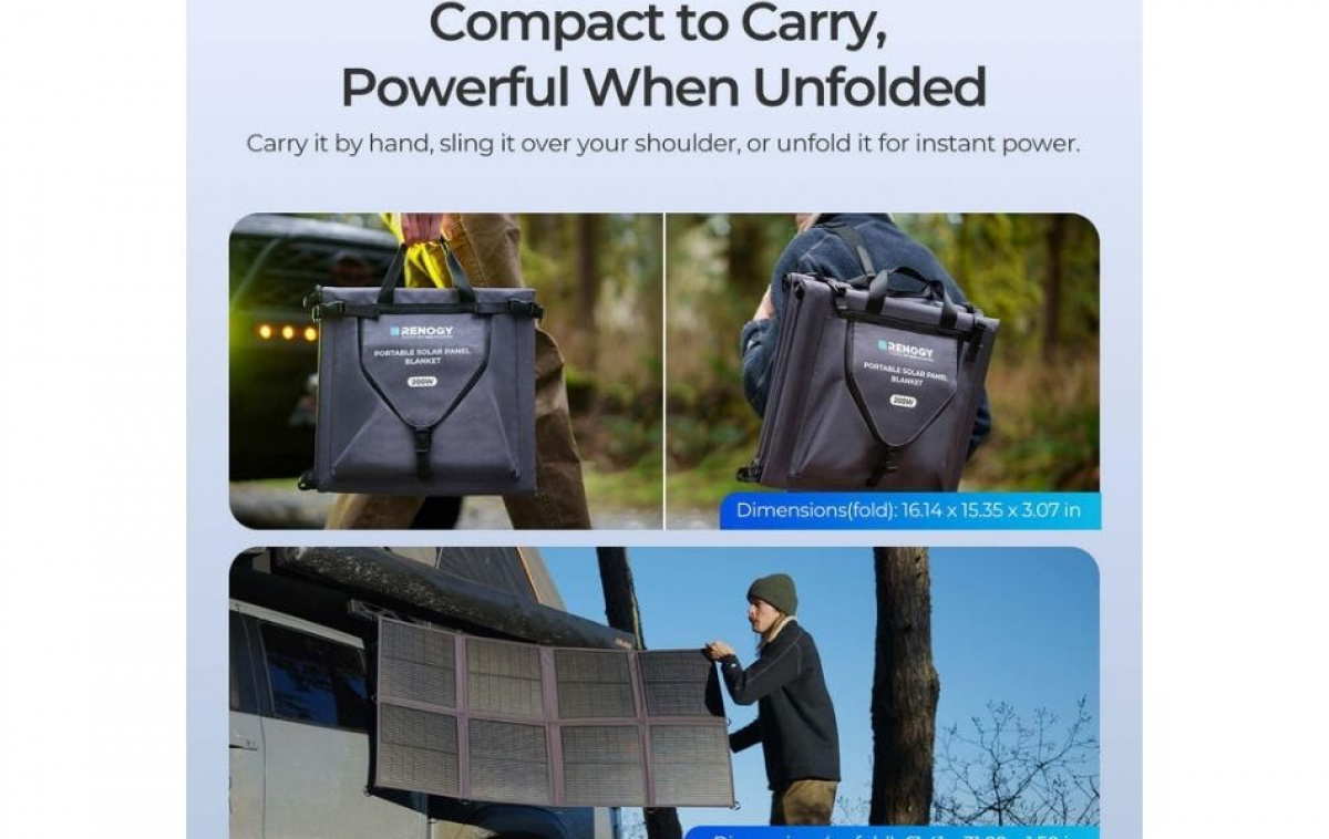 Renogy Portable Foldable Solar Panel 200W in the group Caravan & Motorhome / Electronics / Solar panels at Campingvaruhuset i Norden AB (84584)
