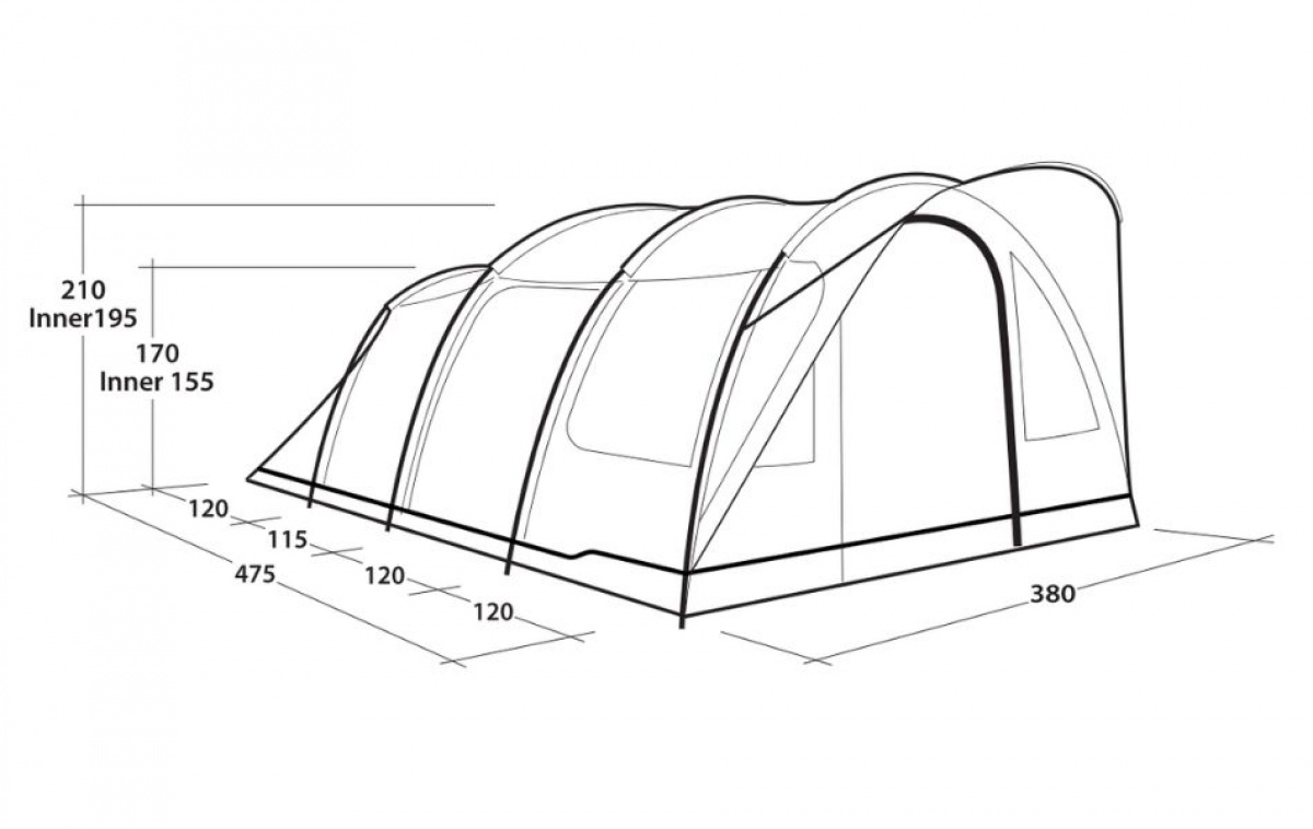 Outwell Sky 6 in the group Outdoor / Camping tent / Family Tents at Campingvaruhuset i Norden AB (84722)