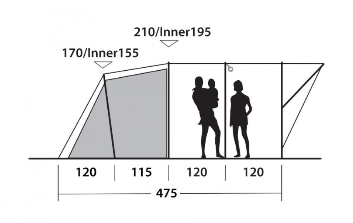 Outwell Sky 6 in the group Outdoor / Camping tent / Family Tents at Campingvaruhuset i Norden AB (84722)