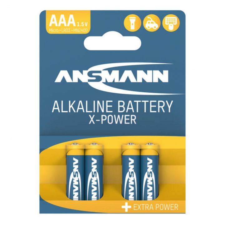 Ansmann X-Power Alkaline Batteries AAA 4-Pack in the group Caravan & Motorhome / Electronics / Batteries & Converters / Batteries at Campingvaruhuset i Norden AB (84913)