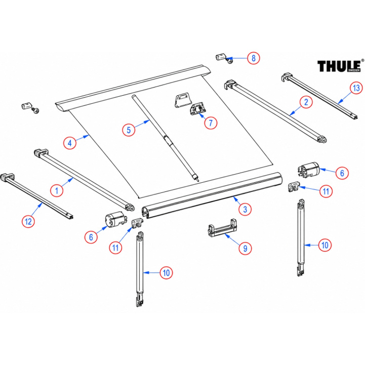 Thule Omnistor 1200 Spare Parts in the group Awning & Canopies / Awnings / Caravan awnings / Spare parts for caravan awnings / Thule/Omnistor spare parts at Campingvaruhuset i Norden AB (85168)